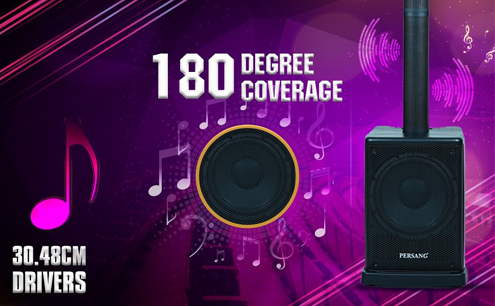 Astra 12’s unique round shape delivers same music for overall 185° degree space. Woofer-30.48 cm
