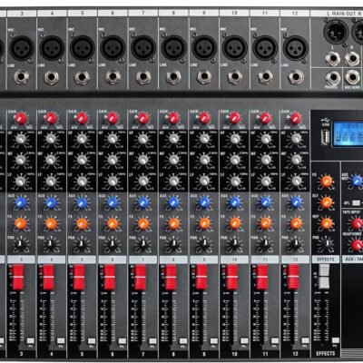 Digimore D-285 Professional 12-Channel Audio Mixer