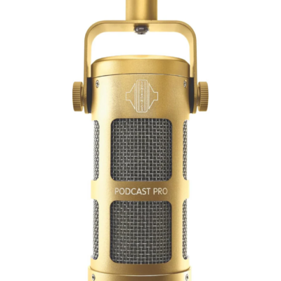 Sontronics Podcast Pro - Dynamic Podcast Streaming Broadcast Gaming Microphone - Gold