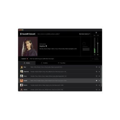 SoundID SIDAI-SP SoundID VoiceAI Small Token Pack 72 000 tokens (download only) (1)