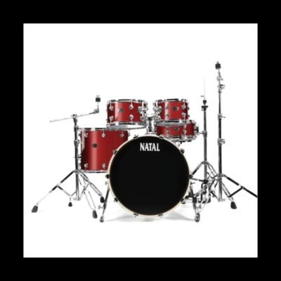 Natal Arcadia Birch Series KARB-F20 RDS, 5-Piece Acoustic Drum Kit With Hardware - Red Sparkle