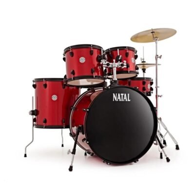 Natal K-EVB-UF22 Evolution 5-Piece Shell Pack Acoustic Drum Kit with Hardware & Cymbals - Red (4)