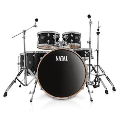 Natal KAR-F20 Arcadia Series Fusion 20 5-Piece Shell Pack Acoustic Drum Kit with Hardware & Stands - Black (3)