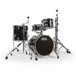 Natal KARB-TJ-BLS Arcadia Birch Series Traditional Jazz TJ 4 Piece Shell Pack Acoustic Drum Kit Without Hardware & Cymbals - Black Sparkl (3)
