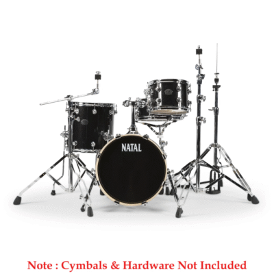 Natal KARB-TJ-BLS Arcadia Birch Series Traditional Jazz TJ 4 Piece Shell Pack Acoustic Drum Kit Without Hardware & Cymbals - Black Sparkle (1)