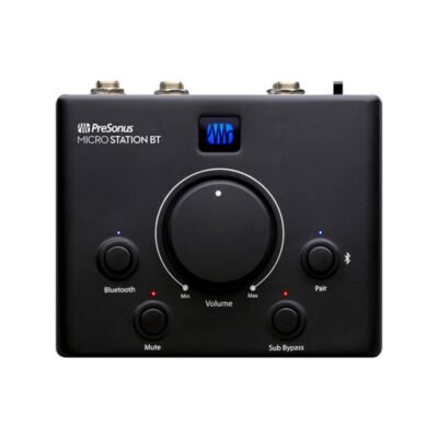 PreSonus Micro-Station BT 2.1 Monitor Controller with Bluetooth 5.1 Connectivity (Monitor, Subwoofer) (2)