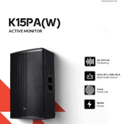 Clarion JM-K15PA(W) 800watt Active Speaker (Wooden)