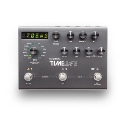 Digital delay pedal with various controls