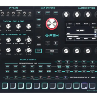 ASM Leviasynth Desktop 16-voice Hybrid Algorithmic Synthesizer