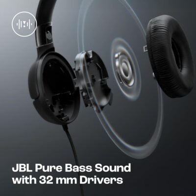 JBL Tune 520C On-Ear Type-C Wired Headphones with Mic (Black)58
