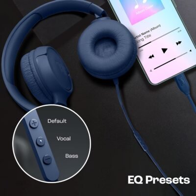 JBL Tune 520C On-Ear Type-C Wired Headphones with Mic (Blue)6