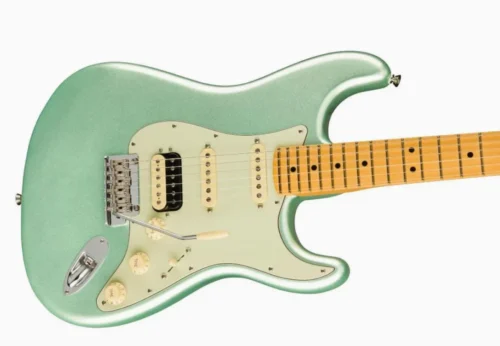 Fender 0113912718 AM Pro II Strat HSS Maple Mystic Surf Green Electric Guitar