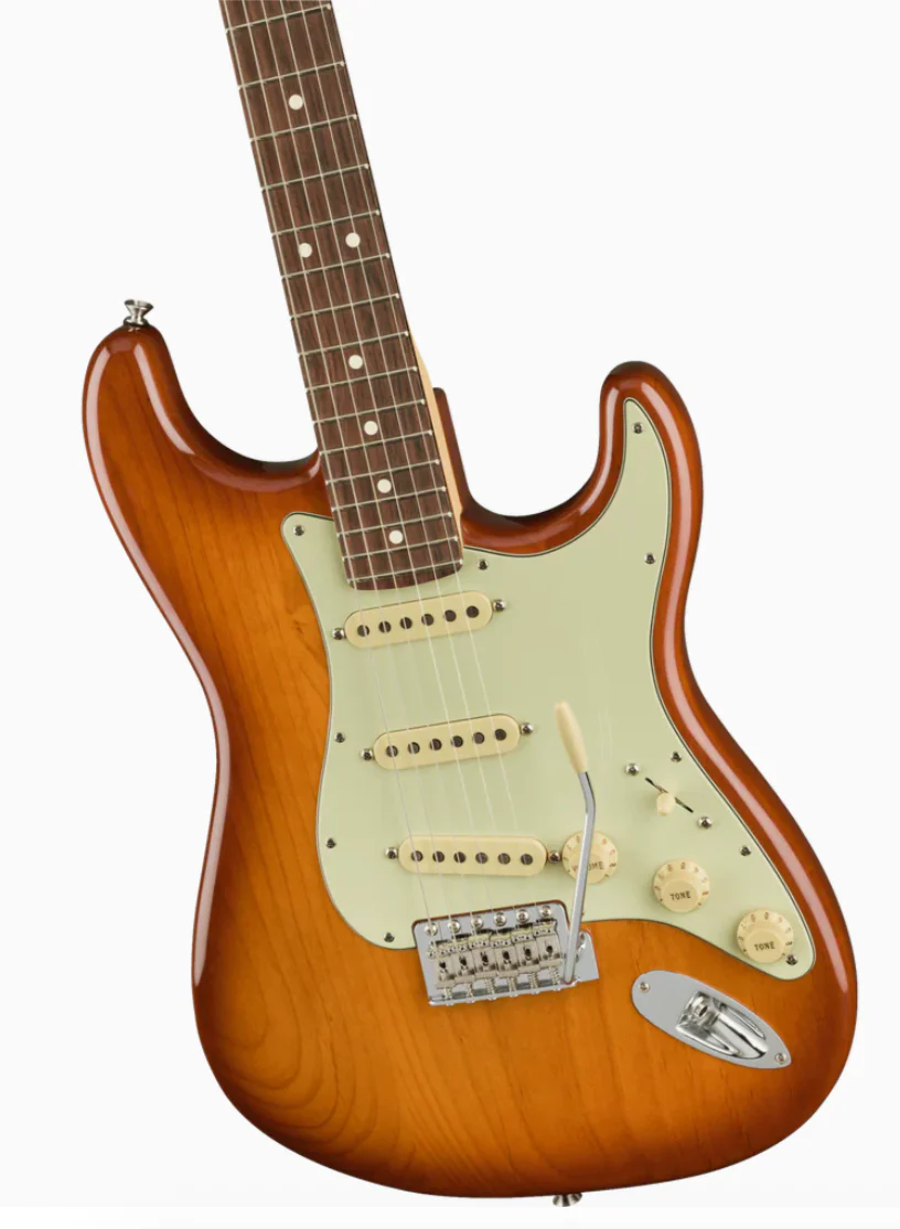 0114910342-3.webp Fender 0114910342 AM Performer Strat Honey Burst Electric Guitar
