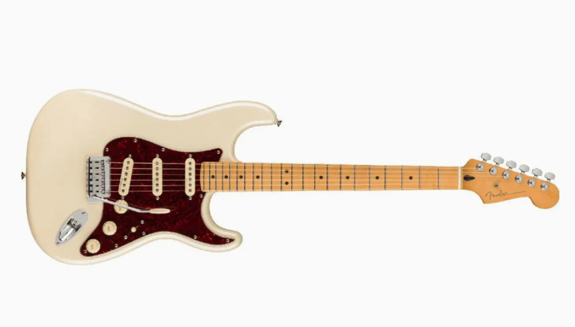 0147312323-2.webp Fender 0147312323 Player Plus Strat Maple Olympic Pearl Electric Guitar