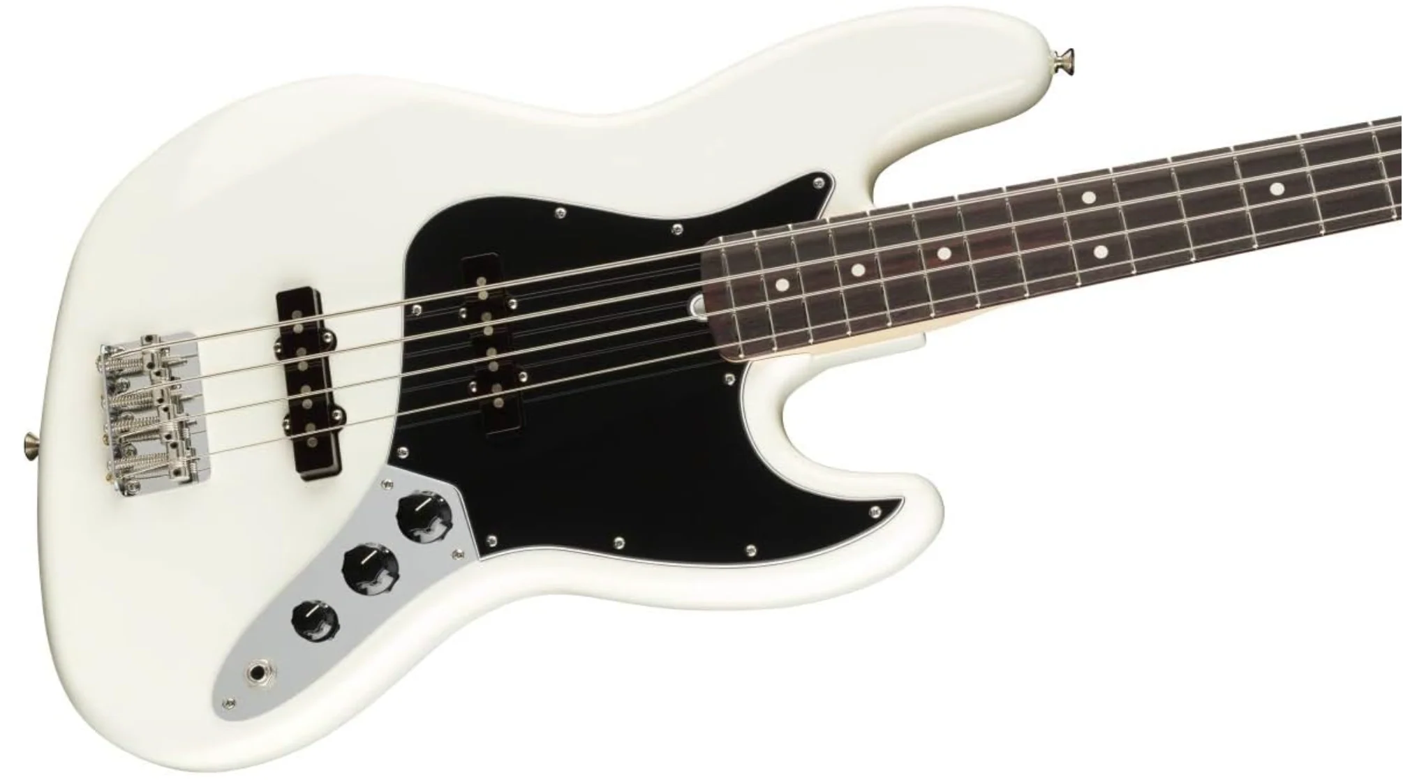 0198610380-2.webp Fender 0198610380 American Performer Jazz Bass Arctic White Bass Guitar