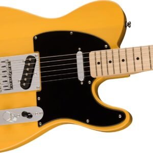 Fender Squier Sonic Telecaster Electric Guitar, Butterscotch Blonde, Maple Fingerboard 0373453550