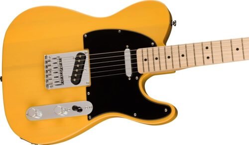 Fender Squier Sonic Telecaster Electric Guitar, Butterscotch Blonde, Maple Fingerboard 0373453550