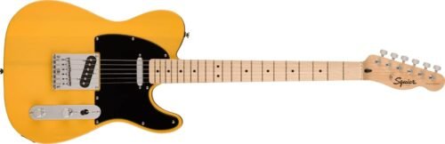 Fender Squier Sonic Telecaster Electric Guitar, Butterscotch Blonde, Maple Fingerboard 0373453550