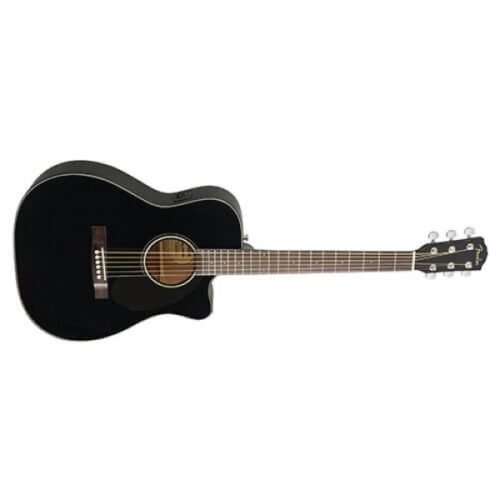 Fender CC-60SCE Concert Walnut Fingerboard Acoustic-Electric Guitar - Black 0970153006