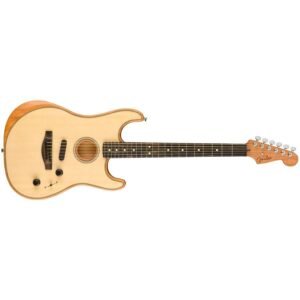 Fender American Acoustasonic Stratocaster Electro Acoustic Guitar 0972023221 - Natural