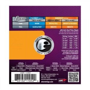 11027-elixir-2-1.jpg Elixir Acoustic Guitar String 80-20 Bronze With Nanoweb Coating 11-52 Custom Light 11027