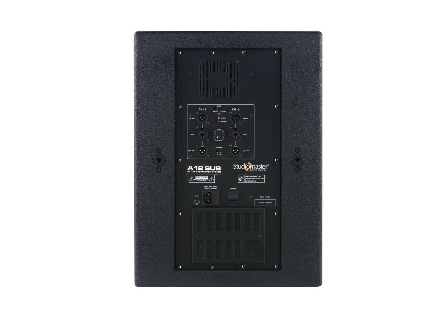 12-SUB-2.jpg Studiomaster 12 SUB Active Sub-woofer (400watts)