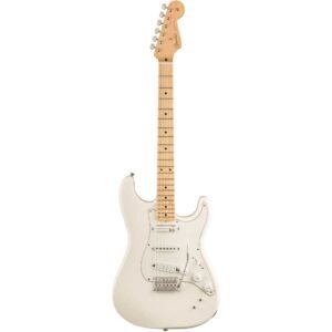 Fender EOB Stratocaster Electric Guitar, Olympic White, Maple Fingerboard 140192305