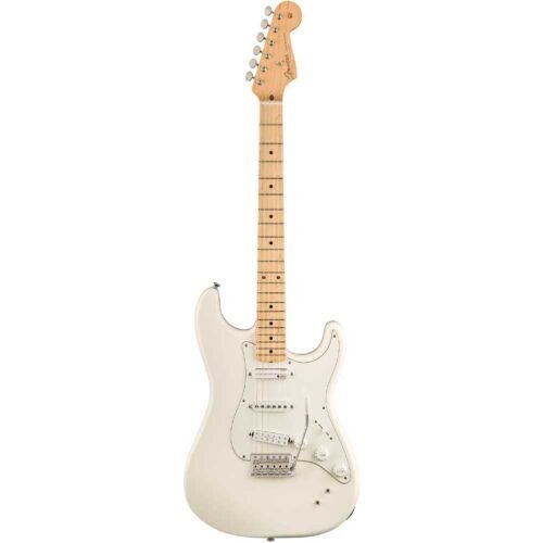 Fender EOB Stratocaster Electric Guitar, Olympic White, Maple Fingerboard 140192305