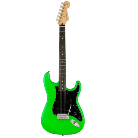 Fender  Limited Edition Electric Guitar Player Strat Ebony Neon Green 144612533