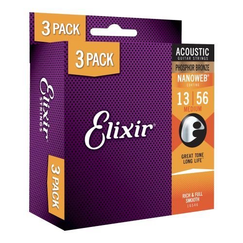 Elixir 16102 - 3 pack Nanoweb Medium 16546