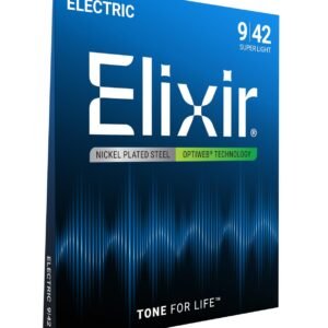 Elixir Strings 19002 Electric Guitar With Optiweb Coating, Super Light (.009-.042)