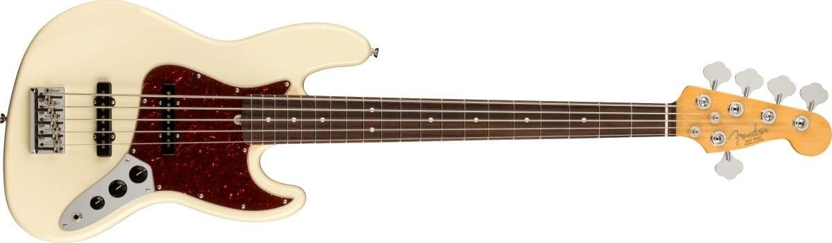 Fender American Professional II 5-String Jazz Bass, Olympic White, Rosewood Fingerboard 193990705