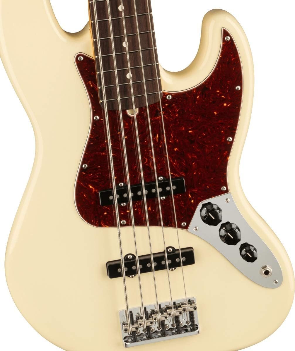 Fender American Professional II 5-String Jazz Bass, Olympic White, Rosewood Fingerboard 193990705