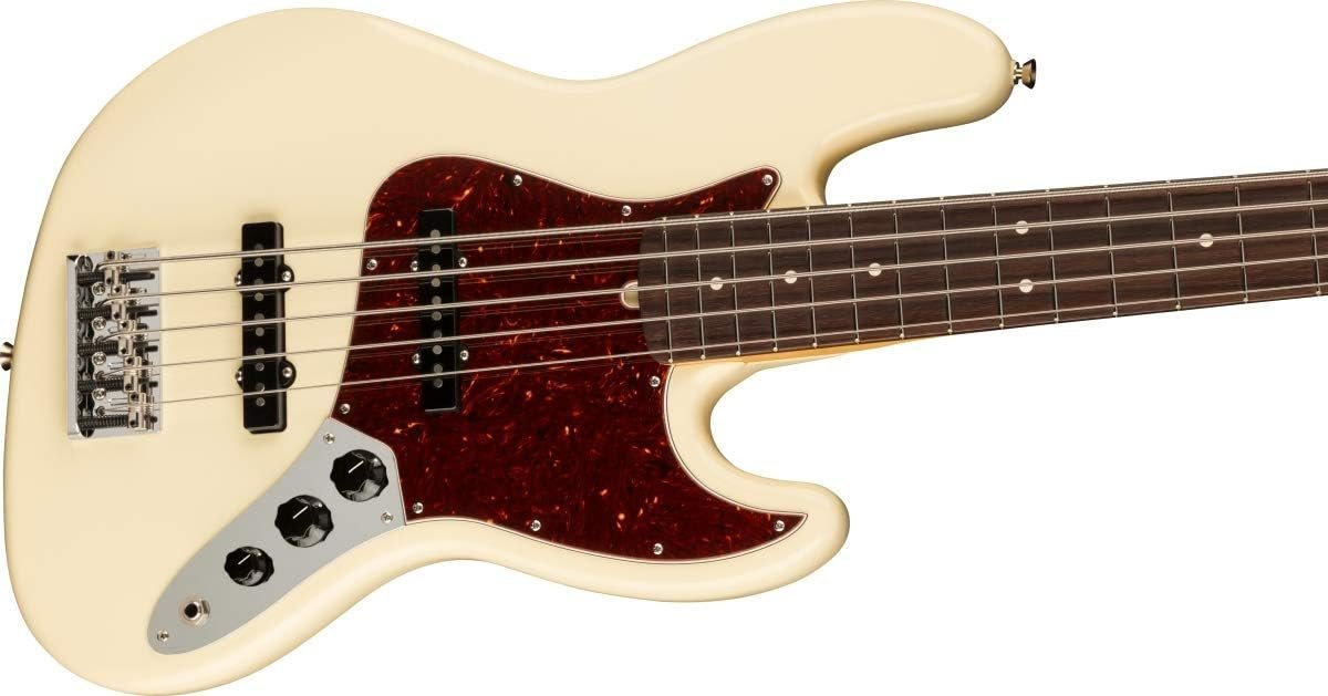 Fender American Professional II 5-String Jazz Bass, Olympic White, Rosewood Fingerboard 193990705