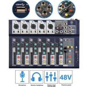 Digimore D 255 7 Channel Audio Mixer with USB & Phantom Power
