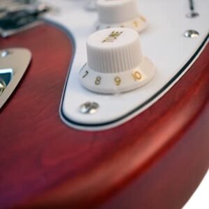 Newen Stratocaster Style Electric Guitar Made In Argentina, Red Wood