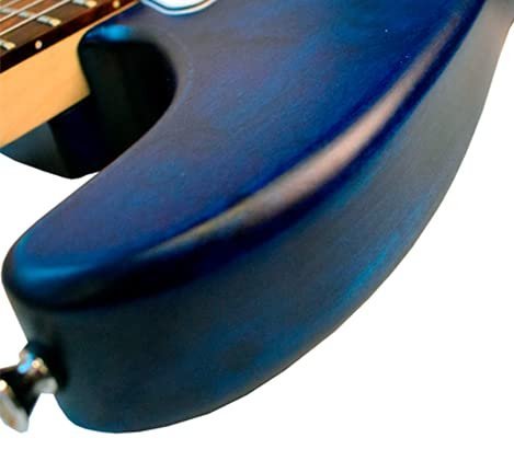 31WSzMFBtbS-1.jpg Newen Stratocaster Style Electric Guitar Made In Argentina, Blue Wood