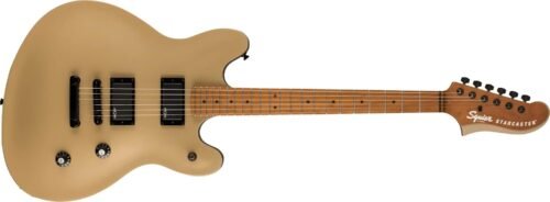 Fender Squier Contemporary Active Starcaster Roasted Maple Neck Shoreline Gold 370471544