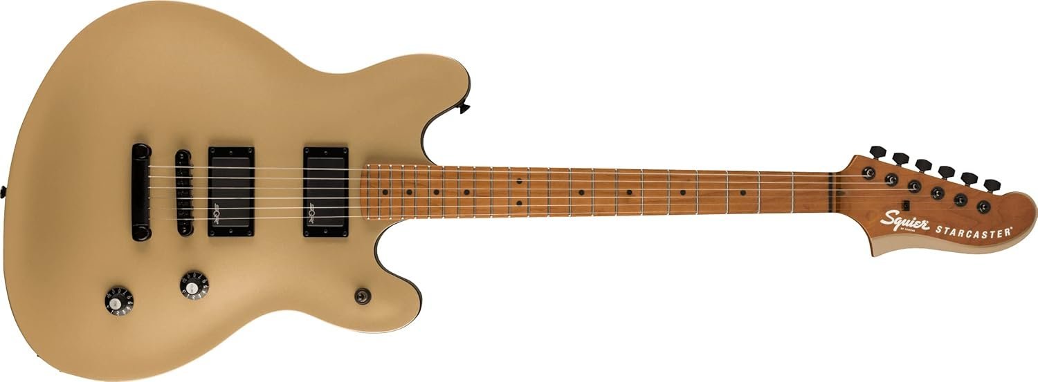 Fender Squier Contemporary Active Starcaster Roasted Maple Neck Shoreline Gold 370471544
