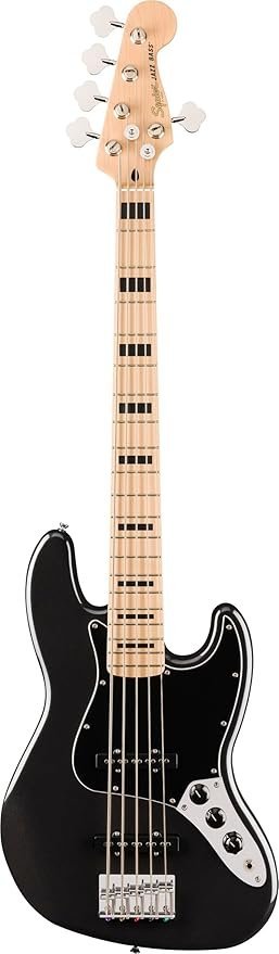 Fender Squier Affinity ACTIVE Jazz Bass V Maple Black Metallic 378753565