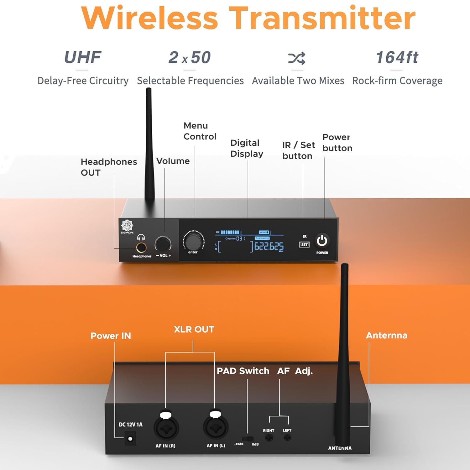 Digimore D-850 UHF Wireless In-Ear Monitor System