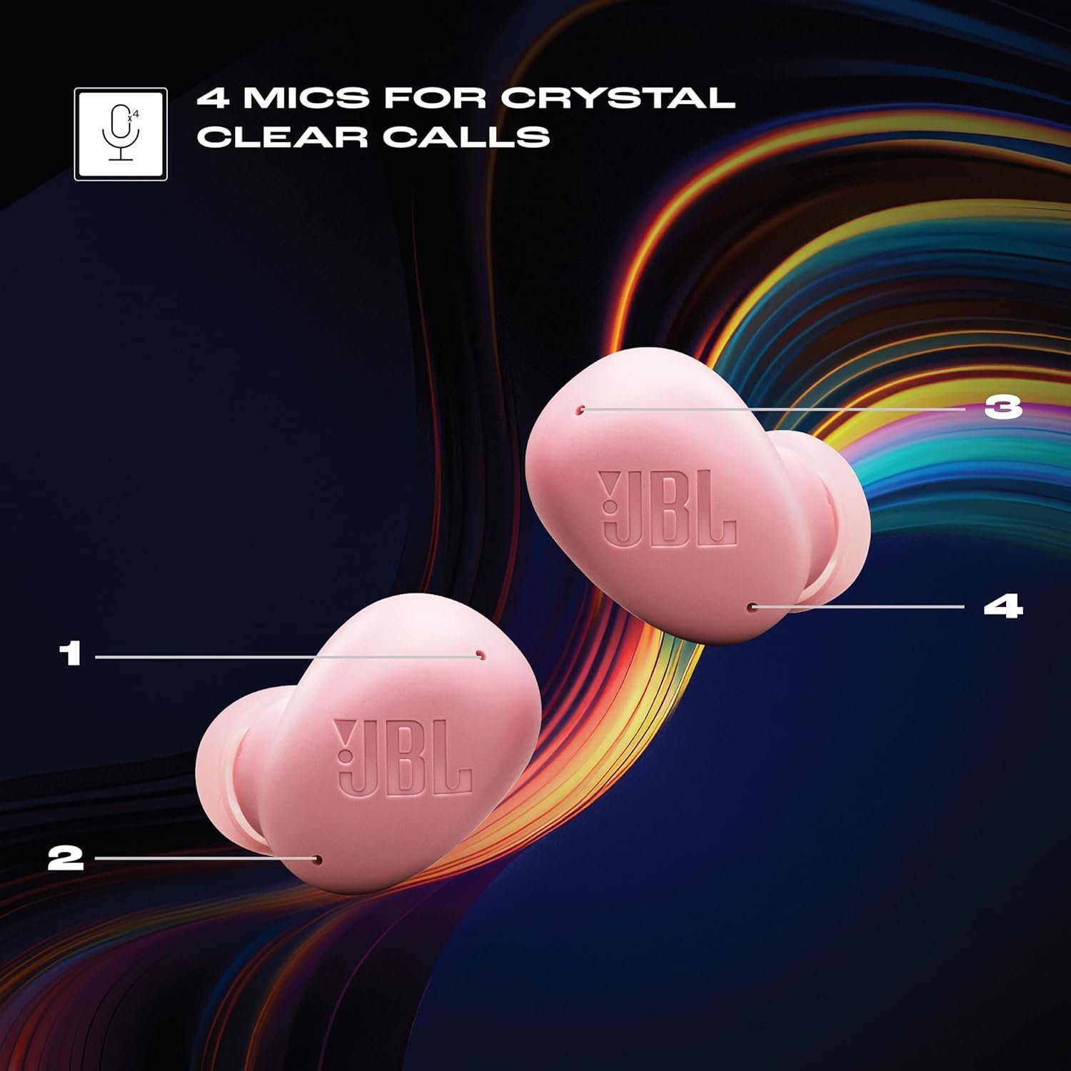 4-2.jpg JBL Wave Buds 2 Wireless Earbuds with ANC & 40H Playtime (Pink)