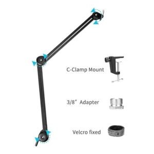 Boya BY-BA20 Aluminum Alloy Desk Holder Microphone Stand Bracket for Video Recording