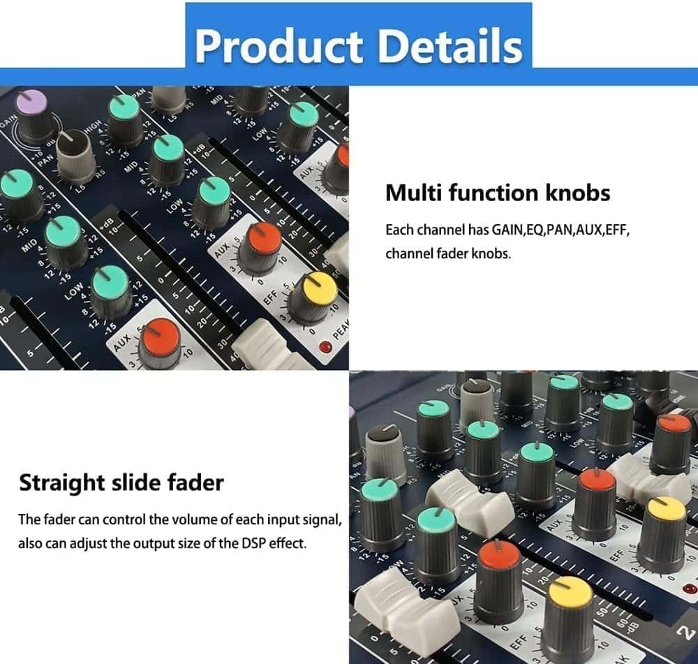 4_61HNlG1xn1L._SL1000_.jpg Digimore D 255 7 Channel Audio Mixer with USB & Phantom Power