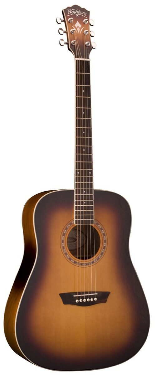 518rCTaJ23L._SL1200_.jpg Washburn WD7S Harvest Series Grand Auditorium Acoustic-Electric Guitar - Tobacco Sunburst