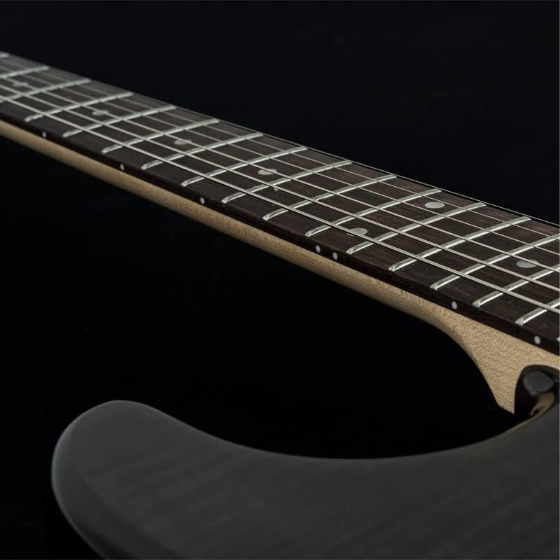 Washburn Sonamaster 6 String Solid-Body Electric Guitar, Right, Transparent Black (SDFTB)