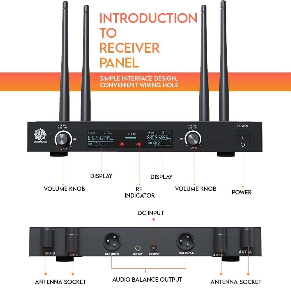 Digimore D 620 UHF Wireless Desktop Gooseneck Microphone