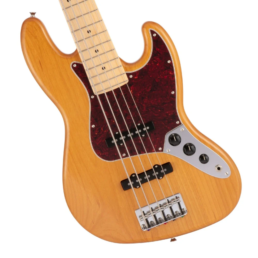 5662202307-2.webp Fender Hybrid II Jazz Bass V Maple 5 String Bass Guitar - Vintage Natural 5662202307