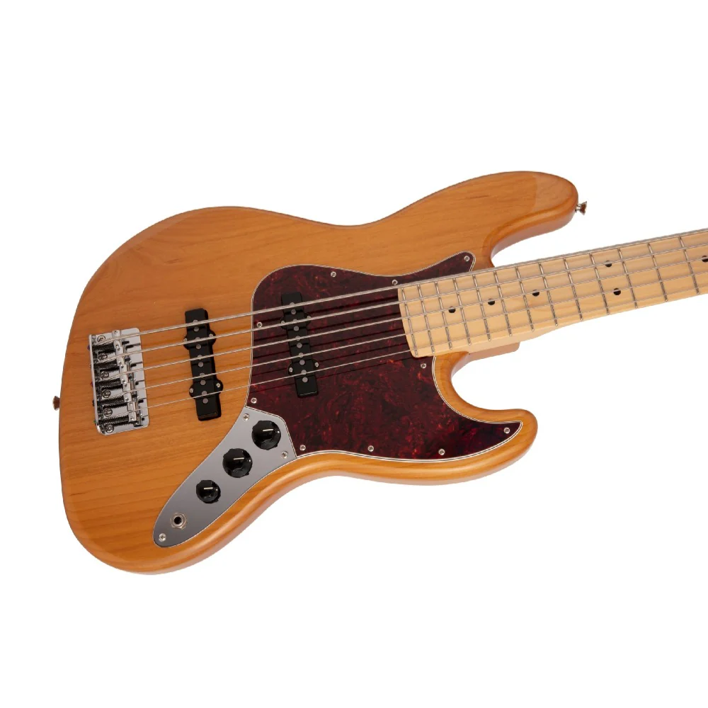 5662202307-3.webp Fender Hybrid II Jazz Bass V Maple 5 String Bass Guitar - Vintage Natural 5662202307