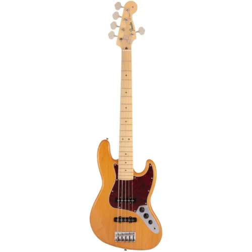 Fender Hybrid II Jazz Bass V Maple 5 String Bass Guitar - Vintage Natural 5662202307